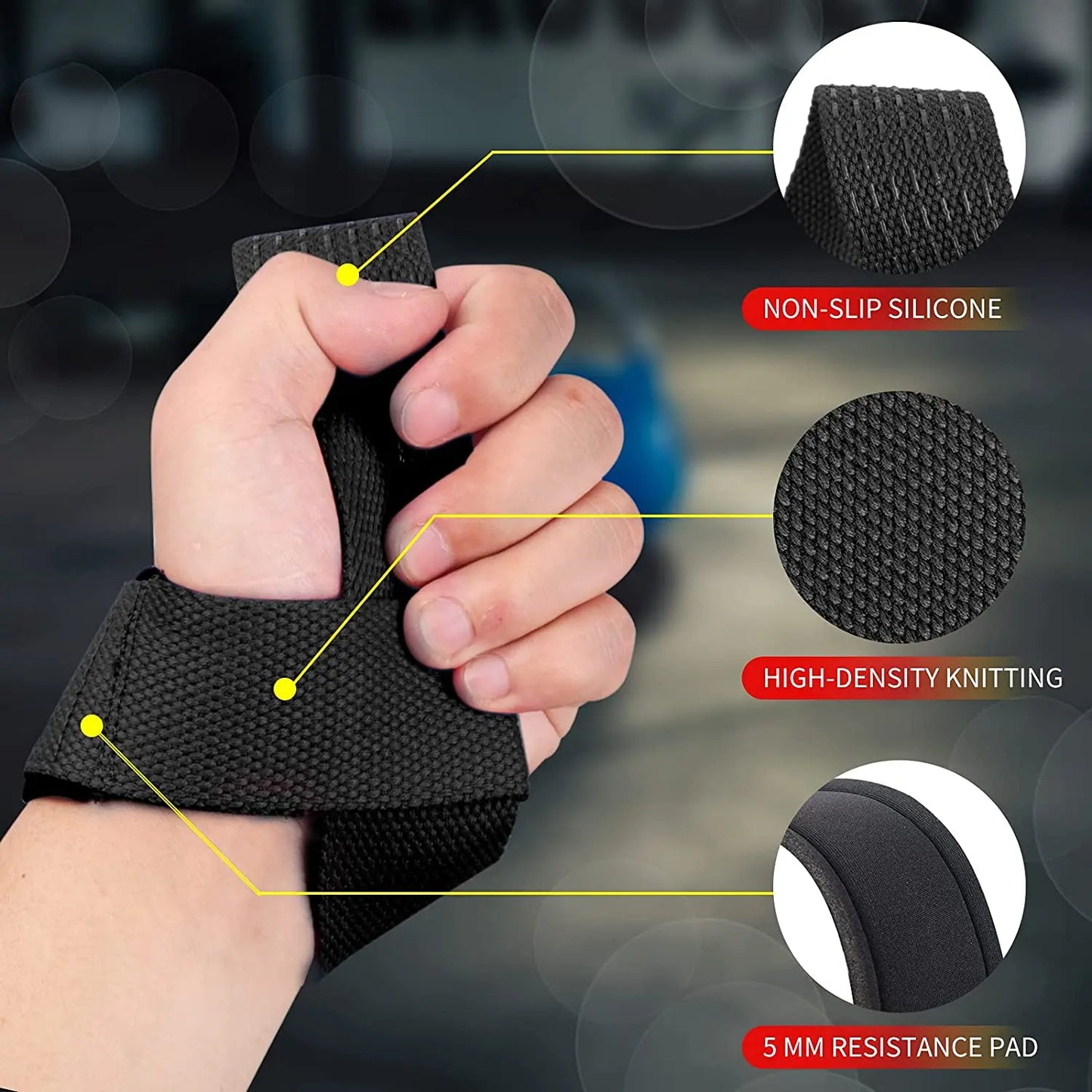 Weightlifting Straps (Anti-Slip)