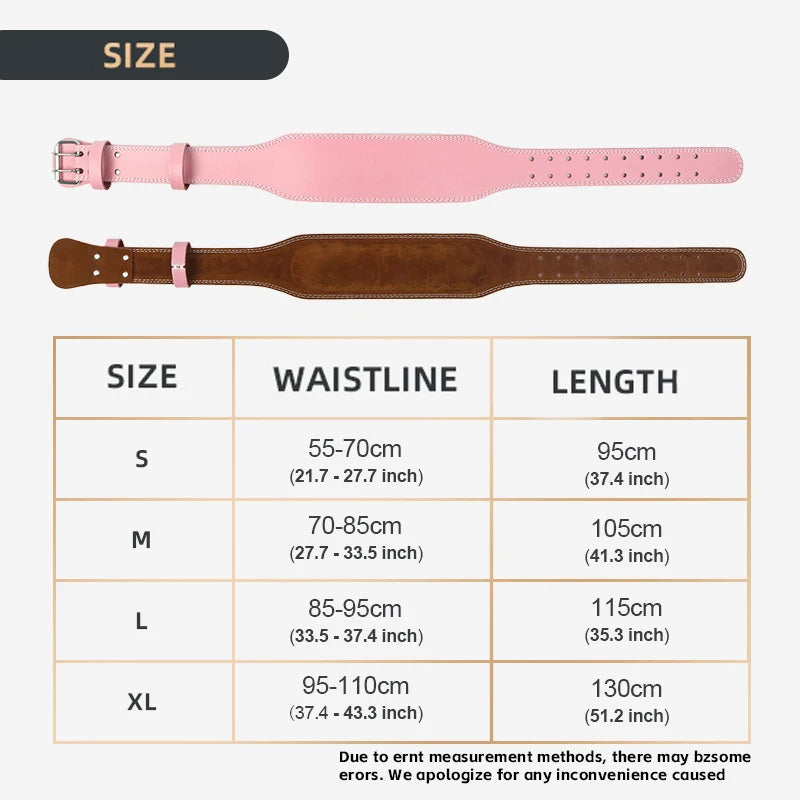Pink Weight Lifting Belt